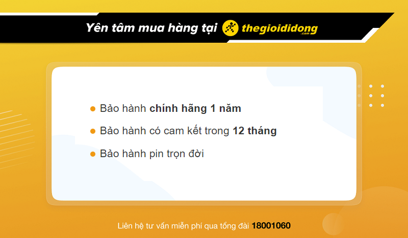 Chính sách bảo hành tại Thế Giới Di Động